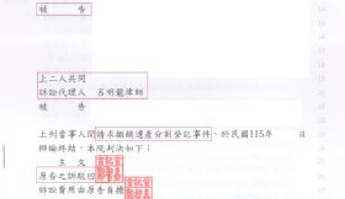 請求撤銷遺產分割登記事件，順利取得勝訴判決